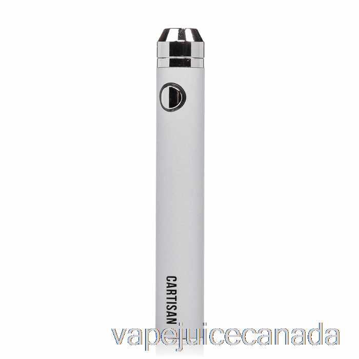 Vape Juice Cartisan Button VV 1300 510 Battery Silver